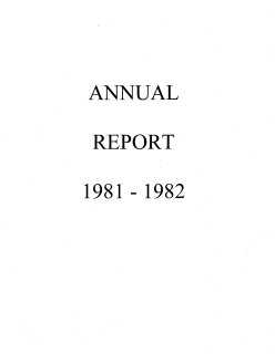 1981-1982 Annual Report
